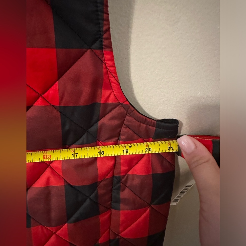 Lauren Ralph Lauren Women's Size 1X Red BlackPlaid Quilted Vest Plus Size - Picture 7 of 7